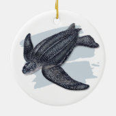 Leatherback Zee Turtle Ceramic Ornament (Achterkant)