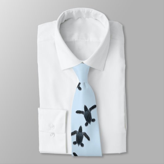 Leatherback Zee Turtle Hatchlings Necktie Stropdas (Gebonden)