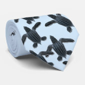 Leatherback Zee Turtle Hatchlings Necktie Stropdas (Opgerold)