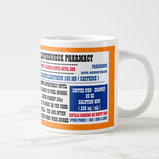 LEATHERNECK PHARMACY EXTRA GROTE BEKER (Rechts)