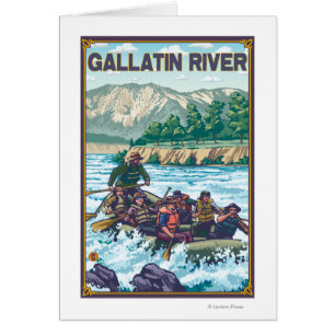 L'eau blanche transportant par radeau - rivière d