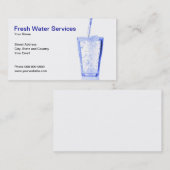 L'eau entretient le carte de visite (Devant / Derrière)