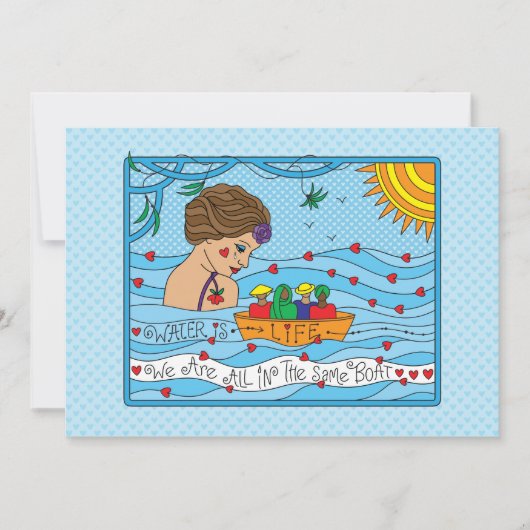 L'eau est la carte Life_Flat 7" x 5" (Devant)