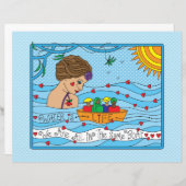 L'eau est la feuille de papier plat Life 11" x 8,5 (Devant / Derrière)