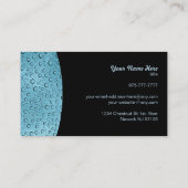 L'eau goutte Slogans Carte de visite (Dos)