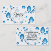 L'eau laisse tomber le carte de visite (Devant / Derrière)