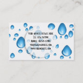 L'eau laisse tomber le carte de visite (Dos)