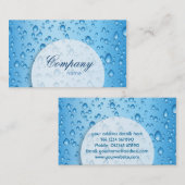 L'eau laisse tomber le carte de visite (Devant / Derrière)