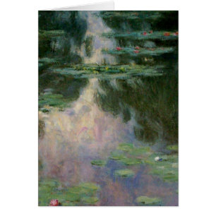 L'EAU MENSONNE EN ÉTANG VERT ROSE par Claude Monet