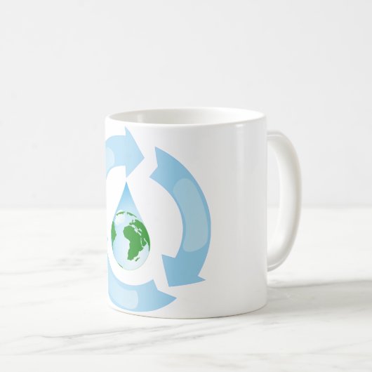 L'eau réutilisant la tasse (Devant droit)