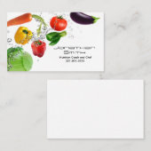 L'eau végétale éclabousse le carte de visite (Devant / Derrière)