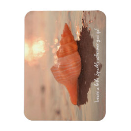 Leave a little Sparkle Horse conch Shell card Magneet