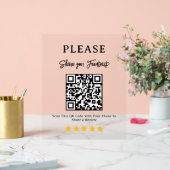 Leave a Review QR Code Business Display Sign (Mariage)
