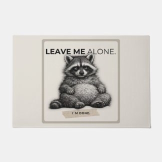 Leave Me Alone Raccoon Doormat | Funny Introvert Deurmat