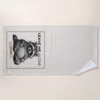 Leave Me Alone Raccoon Doormat | Funny Introvert Strandlaken