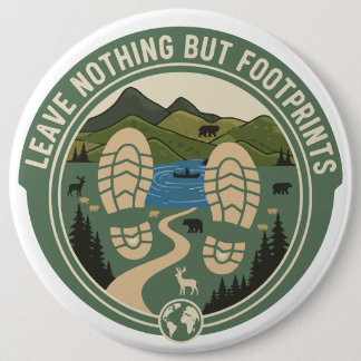 Leave Nothing But Footprints Ronde Button 6,0 Cm