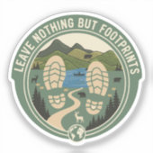 Leave Nothing But Footprints Sticker (Voorkant)