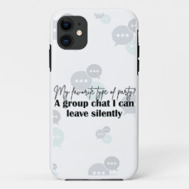 "Leave Silently" – Grappige introverte quote Telef iPhone 11 Hoesje