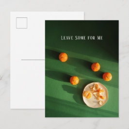 Leave Some for Me, citrus fruit Holiday Postcard Feestdagenkaart