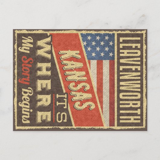 Leavenworth Kansas Briefkaart (Voorkant)