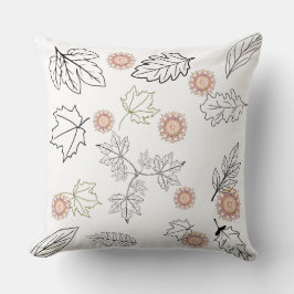 Leaves and Mandalas Pattern Kussen