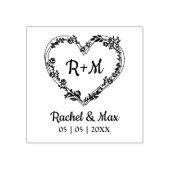 Leaves and Wildflowers Heart Rubberstempel (Afrduk)