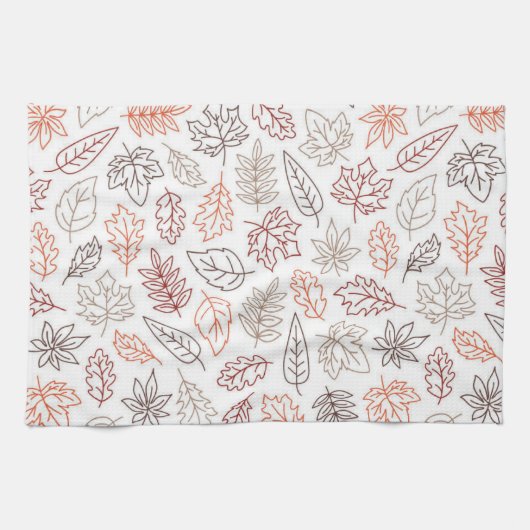 Leaves Automne Serviette de cuisine esthétique (Horizontal)