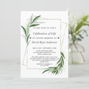 Leaves Celebration of Life Photo Funeral Memorial Kaart