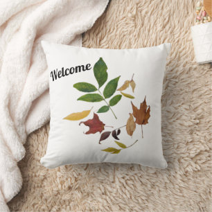 Leaves d'automne Oreiller de bienvenue