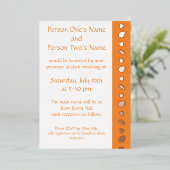 Leaves d'automne sur Orange Foil Invitation (Debout devant)