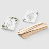 Leaves & Eucalyptus Gold Weddenprogramma Handwaaier (Niet-gemonteerd)