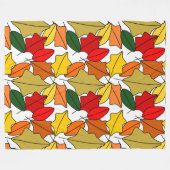 Leaves Fleece Deken (Voorkant (Horizontaal))