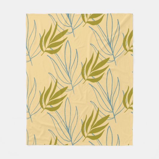 Leaves Fleece Deken (Voorkant)