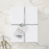 Leaves Greenery Baptisme Cadeaulabel (Met Touw)