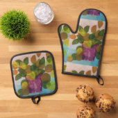 Leaves Ovenwant & Pannenlap Set (Top down)