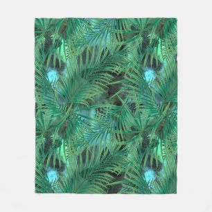 Leaves, palm fleece deken