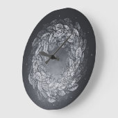 leaves prints in circle grote klok (Hoek)