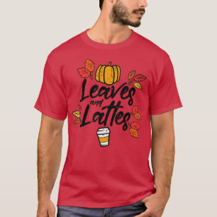 Leaves Pumpkin Spice Herfst Autumn Thanksgivi T-shirt