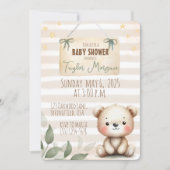 Leaves Watercolor Teddy Bear Kaart (Voorkant)