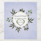 Leaves Wreath Wijn Etiket (Enkel label)