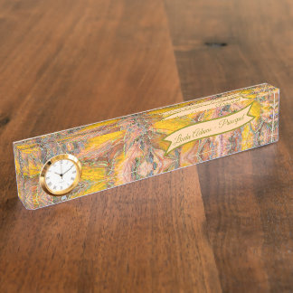 LEAVES/YELLOW, GREEN AND PEACHY PINK/PERSONALIZED NAAMBORDJE