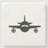 Leavin' op een Jet Plane - Stone Onderzetter (Voorkant)