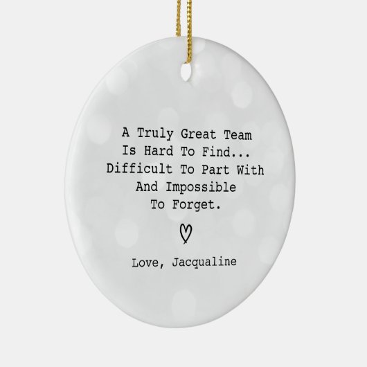 Leaving Work Colleague Retirement Goodbye Keramisch Ornament (Rechts)