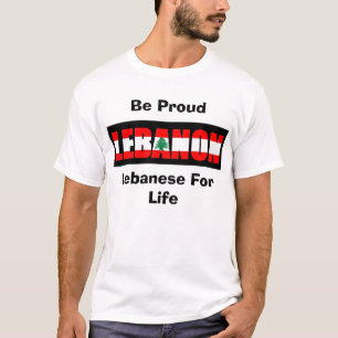  Lebanees voor het leven, wees trots T-shirt