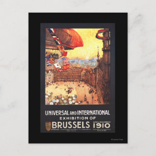 Lebaudy Airship with World Flags at Expo Briefkaart