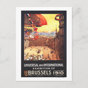 Lebaudy Airship with World Flags at Expo Briefkaart