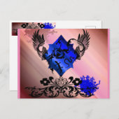 LeBeau in Roze Briefkaart (Voorkant / Achterkant)