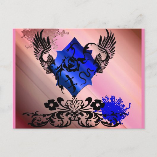 LeBeau in Roze Briefkaart (Voorkant)