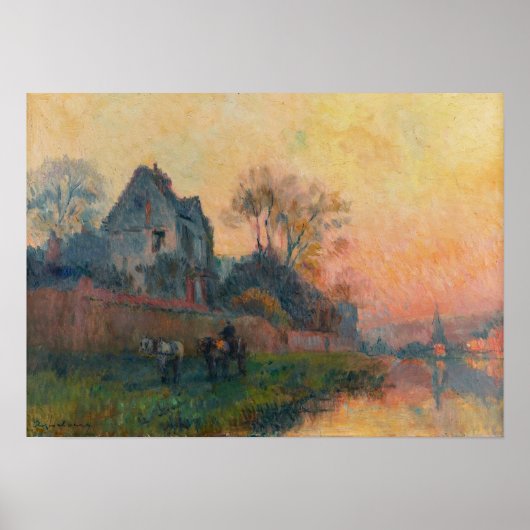 Lebourg - Bords de Seine à Chatou Poster (Voorkant)