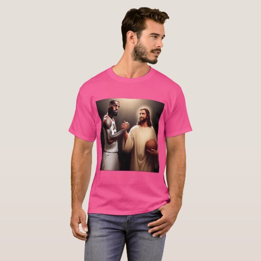 Lebron James Jesus T-shirt (Voorkant volledig)
